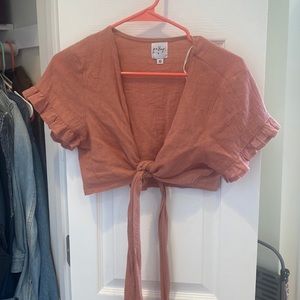 Princess Polly tie front crop top
